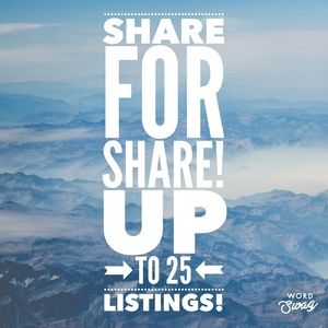 Shares for Shares! Up to 25 Listings!
